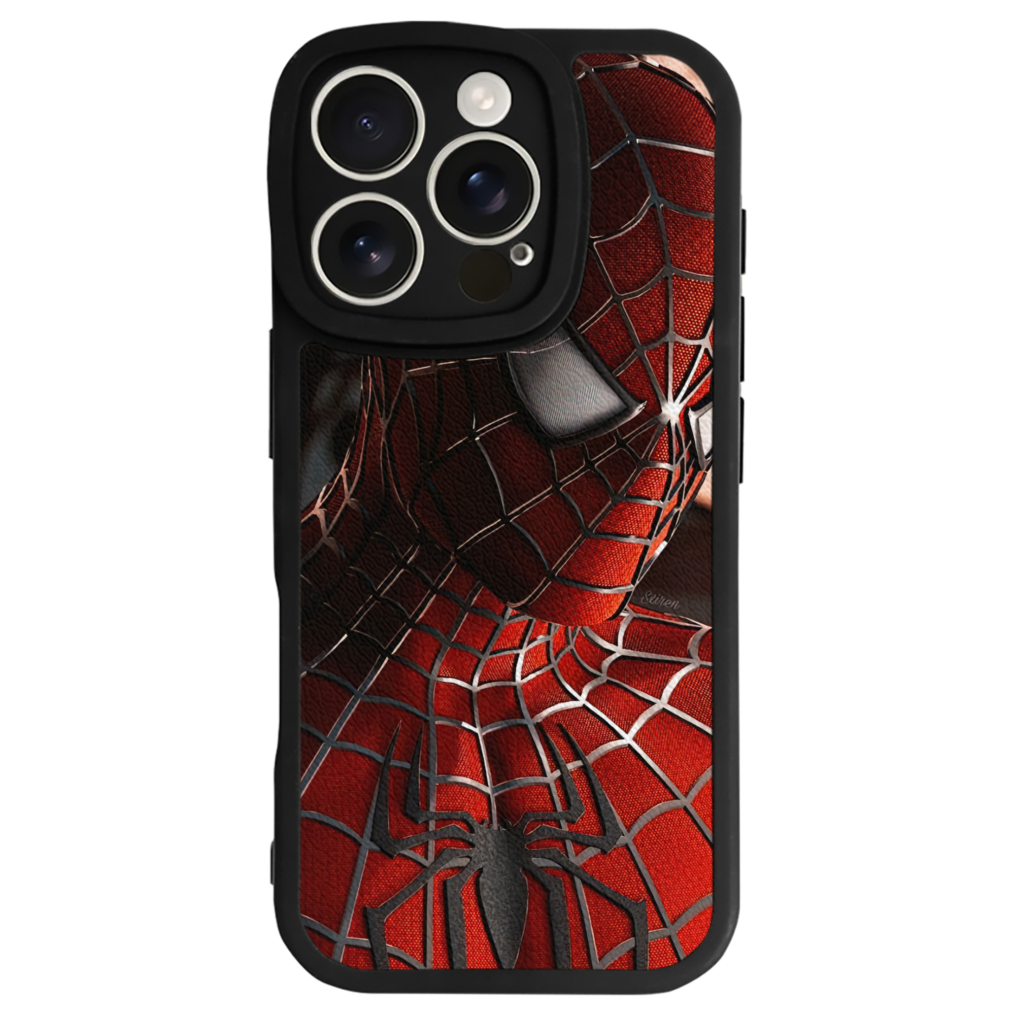 Spider Man スパイダーマン 【iPhone 16シリーズ対応】シリコンスマホケース（レザー調） 材質：シリコン